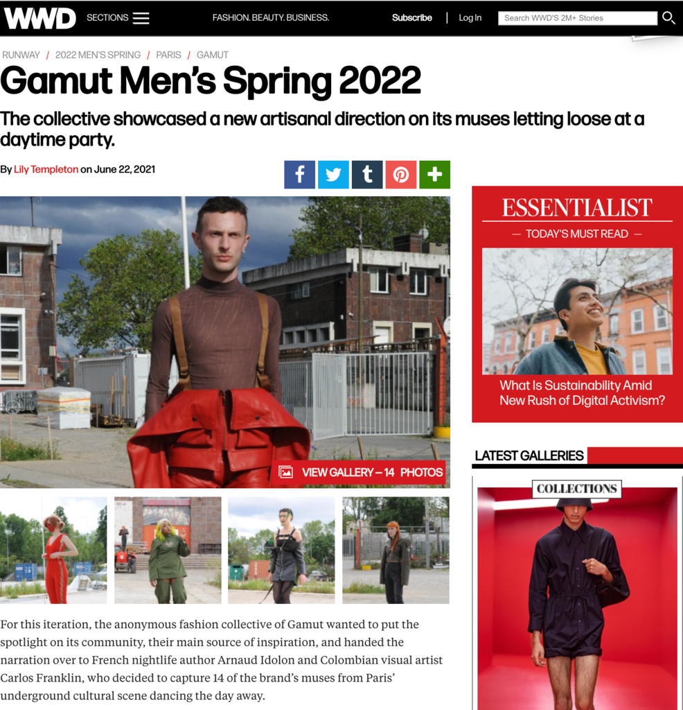 WWD — Gamut Men’s Spring 2022