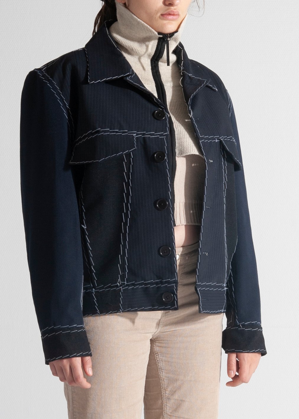 Christine Jacket veste jean bleu marine dark navy blue collectif GAMUT