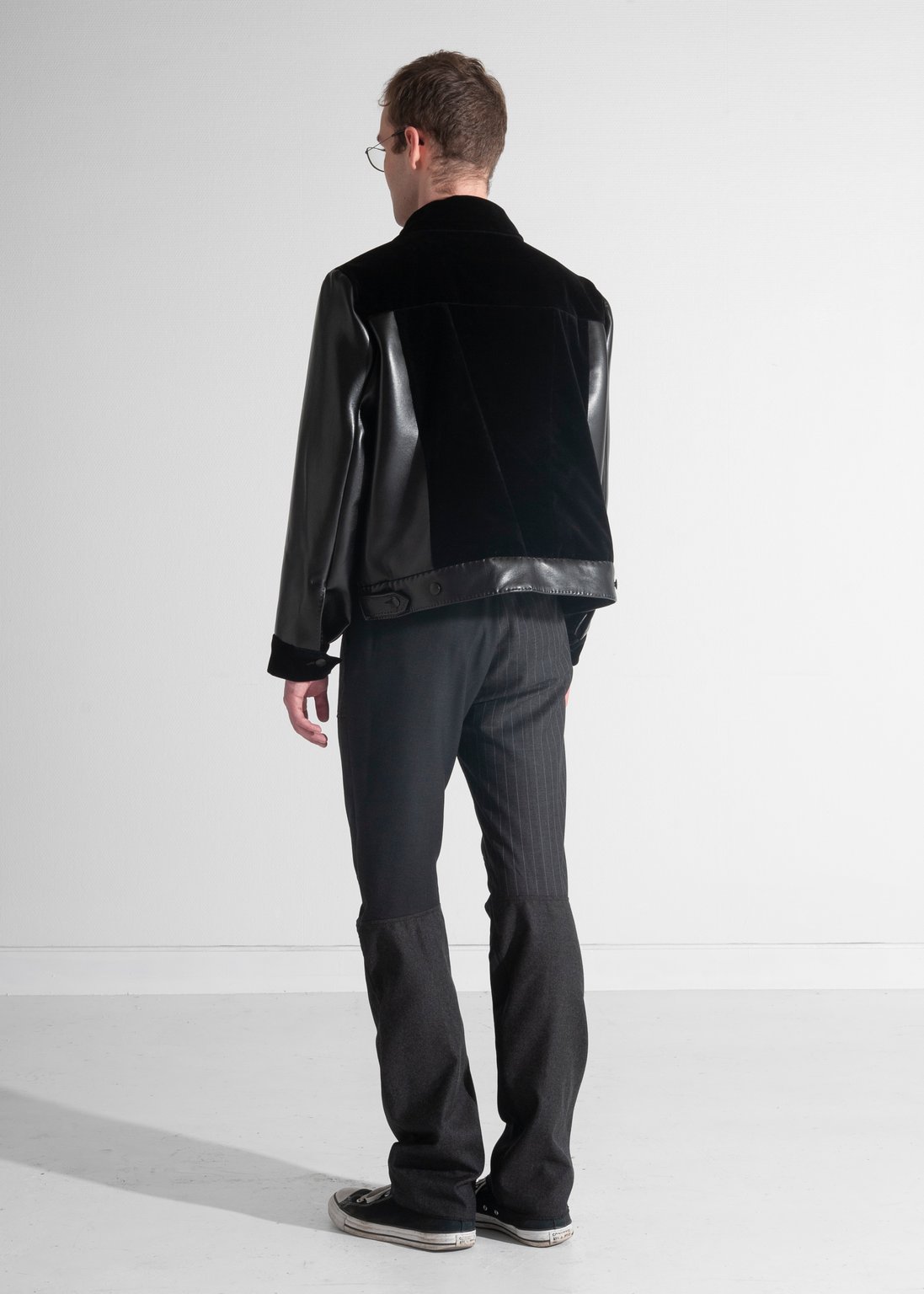 Christine Jacket veste jean noir cuir velours collectif GAMUT